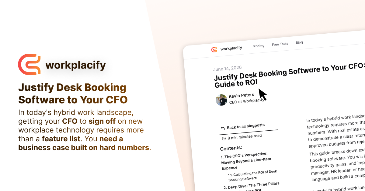 Justify Desk Booking Software to Your CFO: A Guide to ROI